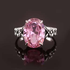 Vintage Pink Topaz Ring Handmade 925 Sterling Silver November Birthstone Gemstone Jewelry Elegant Ring For <b>Women</b> - Product Image 5
