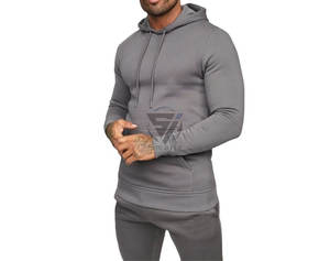 กางเกงวอร์มผู้ชายสีพื้นสไตล์สตรีทแวร์สีน้ำเงิน ผ้าคอตตอนผสมโพลีเอสเตอร์ ระบายอากาศได้ดี ยืดหยุ่น มีกระเป๋า  สามารถสั่งทำได้ - Product Image 3