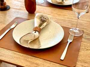 Handmade Luxury Leather <b>Place</b> <b>Mats</b> Waterproof Shock Proof Customizable Options for Kitchen Dining Room Hotels Daily Use LPM-0003 - Product Image 4