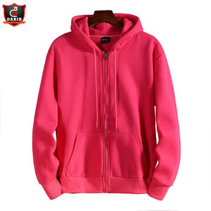 Sweat à capuche zippé pour homme de qualité supérieure 2025, couleur unie confortable, 100% coton, teinture unie, style hip-hop pour l'automne et l'hiver - Product Image 6