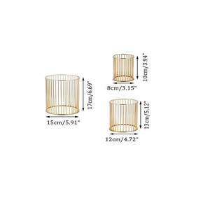 Luxury Gold Metal Tabletop Votive Holder Indoor & Outdoor <b>Tealight</b> <b>Candle</b> Holder Home Hotel Office Wedding Party Decoration - Product Image 3
