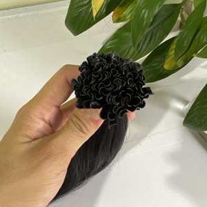 Alishow-Extension de cheveux naturels noirs alignés, cuticule, Double Drawn, lisse, pointe U, livraison directe - Product Image 5