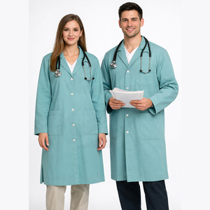 Blouse de laboratoire médicale personnalisée pour médecins et infirmières, en polycoton, manches longues, vêtements de travail pour hôpital - Product Image 1