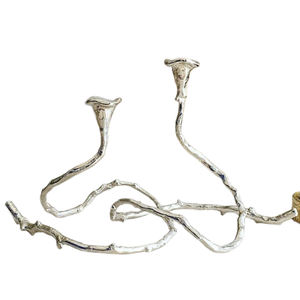 Bougeoir en métal aluminium plaqué brun décoration d'éclairage à la maison conception de forme irrégulière pot de bougie Unique en béton - Product Image 6