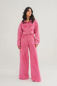 Veste en jean lavée coupe-vent de haute qualité pour femmes, couleur unie, veste en jean dernier modèle à la mode - Product Image 2