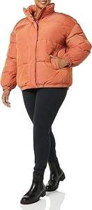 Abrigo de burbujas de talla grande para mujer, chaqueta acolchada de terracota, ropa de calle de invierno, abrigos cortos de utilidad, impermeable, cálido, diseño de moda - Product Image 4