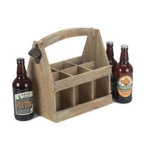 Porte-bouteille en bois effet chêne Fournitures de fête élégantes - Product Image 2