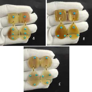 Pendientes de cuerno hechos a mano de moda para uso diario Fabricante de productos de India - Product Image 3