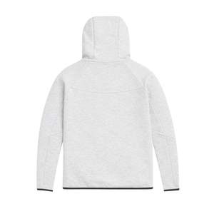 Ensemble de survêtement unisexe en molleton technique, veste à capuche zippée intégrale et pantalon de jogging, décontracté, gris glacé uni, pour entraînement sportif - Product Image 4