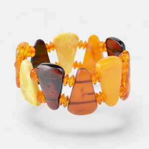 Bracelet en perles en forme de tringle en résine fait à la main, coloré et léger, bijoux tendance - Product Image 1