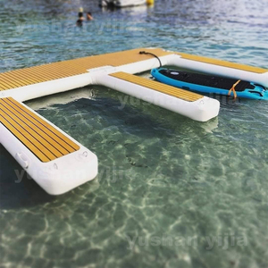 Drop Stitch Bain de soleil Teck Foam Deck Pad Floating Swim Air Raft Yacht Gonflable Water <span class=keywords><strong>Jet</strong></span> Ski Dock Flotteurs Plate-forme - Product Image 1