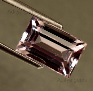Morganita natural turmalina Baguette forma rosa melocotón piedras preciosas sueltas 2x4mm y 20x30mm piedras fabricante precio al por mayor - Product Image 1