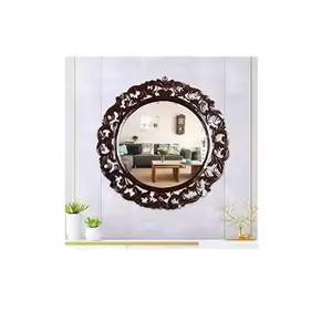 Nuevo producto, marco de madera, espejo de pared redondo para baño, sala de estar, pasillo, dormitorio, decorativo grande por Azora Industries - Product Image 1