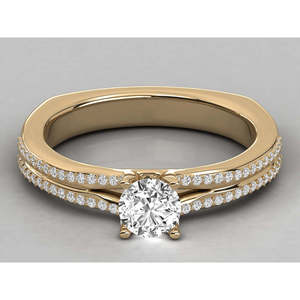 Anillo de Diamantes Solitario de Oro de 18K para Mujer, Joyería Elegante y Lujosa - Product Image 3