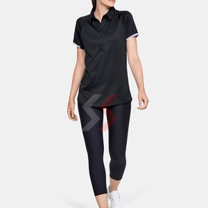 Camiseta Polo Personalizada para Mujer, Simple, Cómoda, de Manga Corta, para Verano, Color Sólido, Lisa, Ajustada, de Punto - Product Image 4