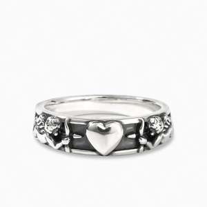 Anillo de Plata de Ley con Forma de Corazón y Flecha de Cupido Jeulia con Circonita y Perla - Product Image 1