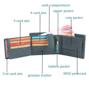 กระเป๋าสตางค์พับสองตอนของผู้ชายงานทำมือคุณภาพระดับพรีเมี่ยมหนังแท้พร้อมลายคาวบอยแกะสลักรูปม้าตะวันตกสำหรับเป็นของขวัญคริสต์มาส - Product Image 2