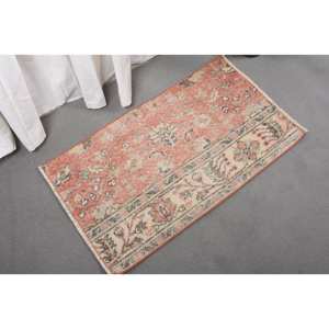 พรมขนสัตว์ตุรกีสีส้มและสีเบจ1.8ชิ้นสไตล์วินเทจผ้าทอแบบเรียบดีไซน์เย็บปะติดปะต่อกันสำหรับตกแต่งห้องนั่งเล่น - Product Image 4