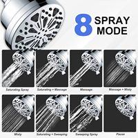 Filtre de douche 8 fonctions vendeur chaud 20 étapes haut débit puissant pommeau de douche vitamine C fixe spa douche à eau tête de filtre