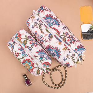 Handcrafted Quilted Cotton Vintage Case Set Floral Print Pack 3 (Small/<b>Large</b>) | Eco-Friendly Water Resistant Multi-Purpose - Product Image 3