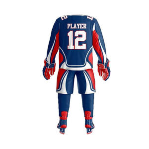 Jersey y pantalón de hockey sobre hielo transpirable de equipo de poliéster 100% de alta calidad, uniforme de hockey sobre hielo por sublimación a la venta - Product Image 3