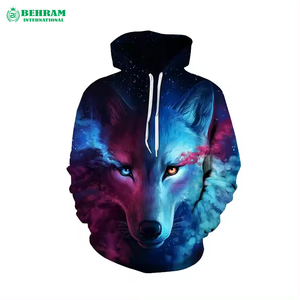 Sweat à capuche unisexe personnalisé avec logo frontal, imprimé en 3D par sublimation, doublé, séchage rapide, respirant, pour l'hiver - Product Image 2