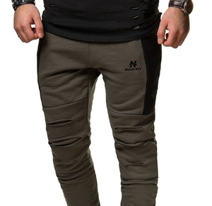 กางเกงแฟชั่นสำหรับผู้ชายกางเกงและกางเกงขายาวผ้าคอตตอนทรงสลิมฟิตสำหรับวิ่งสไตล์ลำลองแบบสั่งตัดตามแบบ - Product Image 5