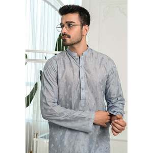 Chemise boutonnée en oxford 100% coton de poids moyen pour homme Skipper Periwinkle - Product Image 4