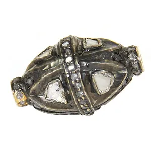 Collier en argent oxydé avec moissanite de laboratoire taille ovale petite, perles, pour femme, hypoallergénique, à porter au quotidien, avec effet de jeu de couleurs - Product Image 3