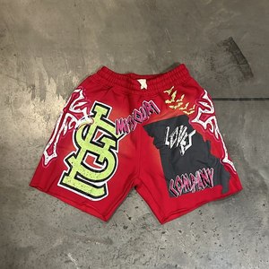 Short de basket-ball avec logo personnalisé OEM Summer Casual 5 pouces High Street Screen Printed Solid Pattern 100% Cotton - Product Image 6