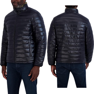 Men's Water Resistant Jacket Long Sleeve Zip up <b>Sherpa</b> <b>Lined</b> Quilted Stretch Coat - Product Image 6
