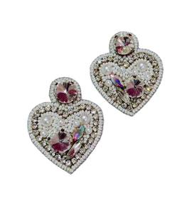 ต่างหูทรงหยดน้ำประดับลูกปัดดาวสีขาวแบบคลาสสิกใหม่2025สำหรับงานปาร์ตี้ขอบลูกปัดสำหรับผู้หญิง - Product Image 3