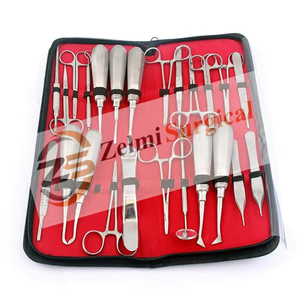 Kit d'instruments dentaires oraux de base de qualité supérieure 37 pièces ensemble de scalpel porte-aiguille pince d'ascenseur de haute qualité-Source d'alimentation manuelle - Product Image 1