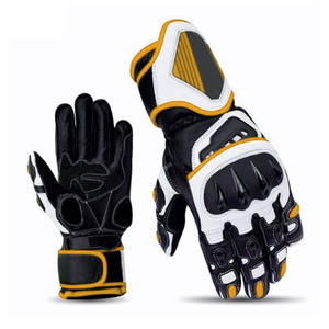 Gants de moto pour hommes, sportifs, de course, avec logo personnalisé, en cuir respirant, pour la conduite hivernale. - Product Image 2