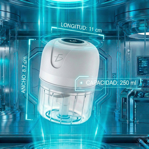 Tritatutto Elettrico USB 250ML, Mini Processore Multifunzione per Casa e Camper, Trita, Macina e Miscela Carne - Product Image 3