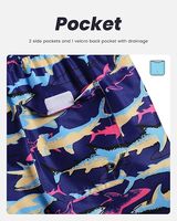 Shorts de Baño para Hombre de Secado Rápido, Anti-UV, Elásticos en Cuatro Direcciones, con Estampado Divertido, Spandex/Nylon, Forro de Malla, para Natación