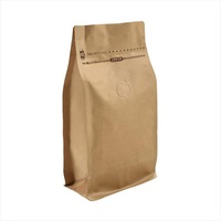 Sacs d'emballage en papier kraft à fond plat pour aliments pour animaux de compagnie, réutilisables, avec fermeture éclair latérale, en PE, avec valves de décompression, recyclables