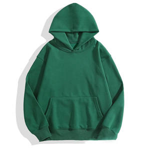 OEM personalizado Logo diseño Otoño Invierno nueva suelta de longitud media 500g piel de cordero Sudadera con capucha Anti-Shrink Hoodie patrón sólido - Product Image 3