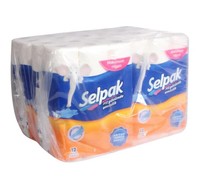 Rouleau de papier essuie-tout en cellulose naturelle blanche, doux, écologique, de haute qualité, super absorbant, 3 plis (12*4), vente en gros depuis la Turquie
