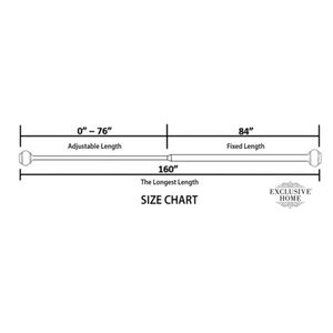 Tringle à rideau de fenêtre en feuille de défilement ornée d'acajou moderne avec supports pôle télescopique réglable décoratif pour la maison - Product Image 4