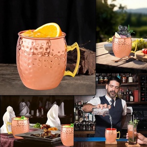 Divris Tasse à Moscow Mule 100% Cuivre Pur avec Poignée, Design Classique Écologique, Sûre pour le Contact Alimentaire, Option Logo Personnalisé, Origine Ontario - Product Image 3