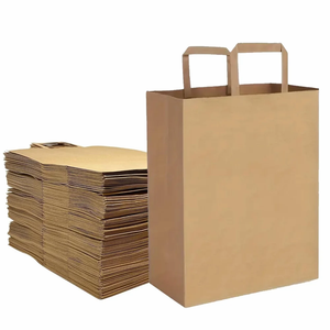 Custom Printed Recyclable Kraft Paper <b>Bag</b> Biodegradable Recyclable Shoes Underwear <b>Food</b> Take Away Personalized Shopping Gift - Product Image 4