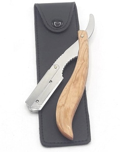 Maquinilla de afeitar de seguridad de borde recto de acero inoxidable para hombre con logotipo personalizado al por mayor para barberías, maquinilla de afeitar para peluquería con logotipo personalizado - Product Image 6