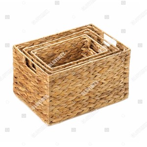 Offre Spéciale jacinthe d'eau décoration panier organisateur de stockage Durable tissé à la main organisation de stockage à domicile - Product Image 3