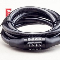 Cadenas portable, durable, étanche et antivol à câble en acier avec combinaison pour VTT, vélo de route et trottinette électrique