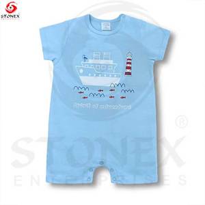 Pelele de algodón orgánico de punto OEM estampado personalizado Color sólido Unisex ropa de recién nacido mono infantil mameluco de bebé - Product Image 6