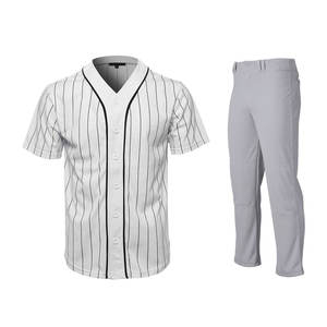 Vêtements de baseball et de softball personnalisés pour hommes dernier modèle, uniforme blanc avec logo brodé, design uni et nouveau baseball - Product Image 1