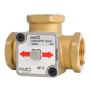 Vanne de dérivation thermostatique solaire à trois voies Mut TDS 3000 3/4'' pour chauffage domestique - Product Image 1