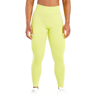 Women's Mid-Waisted Yoga Leggings Spandex/Nylon Custom Logo Scrunch Butt Seamless Design Elastic Waist Casual Quick Dry Solid - Product Image 5