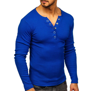 Camiseta de manga larga para hombre con estampado de logotipo personalizado 2024, ropa de calle de alta calidad con patrón sólido - Product Image 4